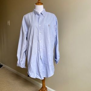 Men’s long sleeve blue Ralph Lauren polo Oxford